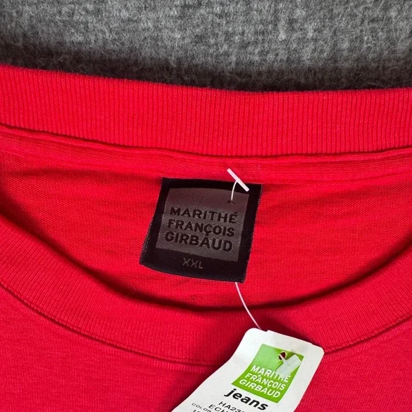 Vintage Marithe Francois Girbaud Jeans T-Shirt Mens XXL Red Echo Long Sleeve NWT - Picture 4 of 7